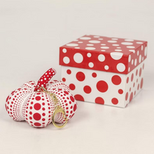 Load image into Gallery viewer, Yayoi Kusama soft sculpture pumpkin keychain