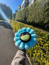 Load image into Gallery viewer, Takashi Murakami Flower Plush Turquoise/Black