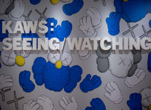 Load image into Gallery viewer, KAWS Seeing/Watching Plush Keychain Grey/Blue