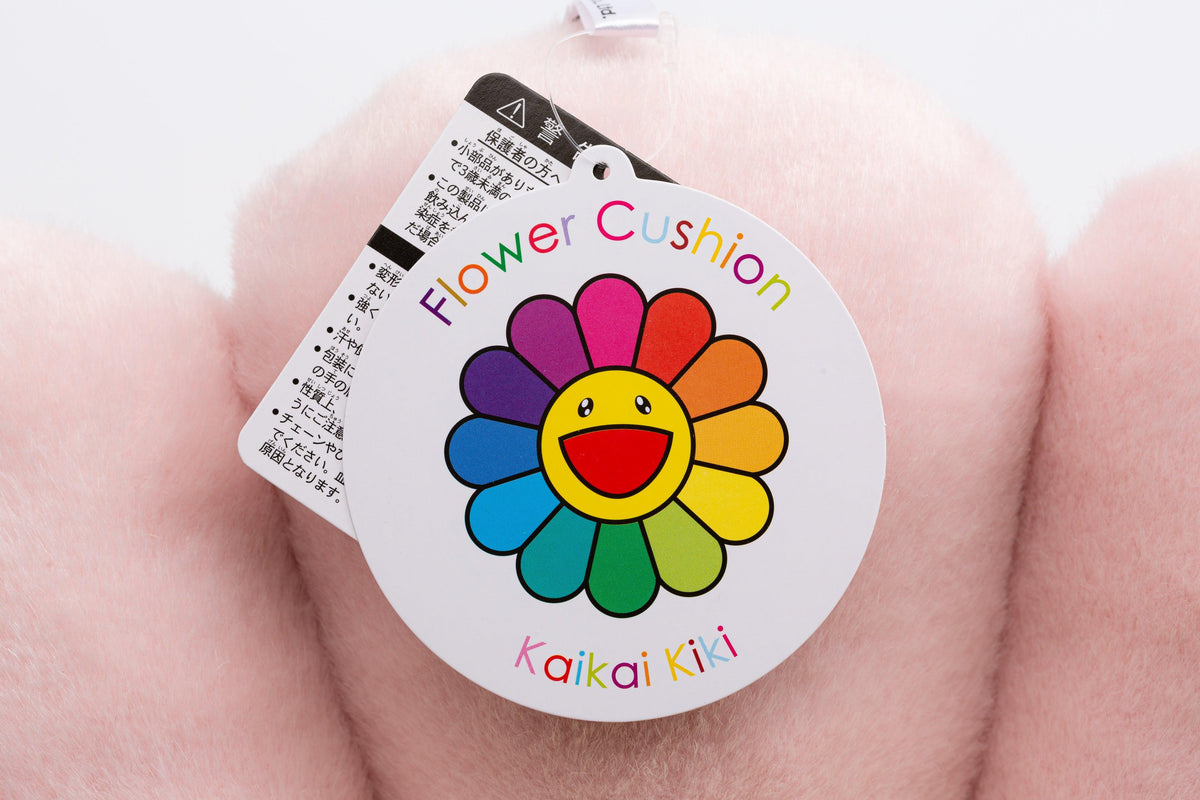 Takashi Murakami flower pillow cushion light pink kaikai kiki