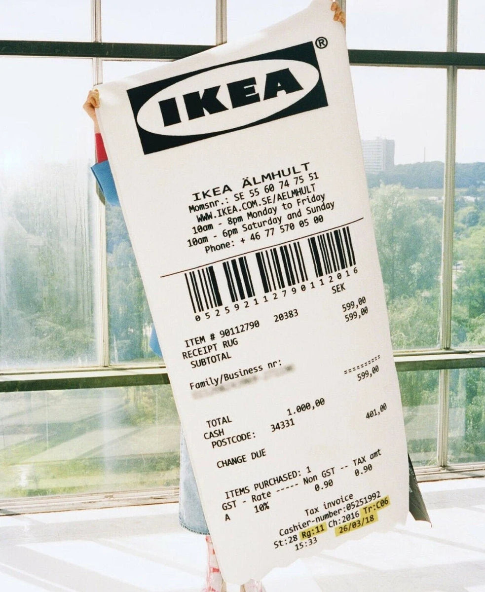 Ikea releases shopping receipt rug as part of Virgil Abloh