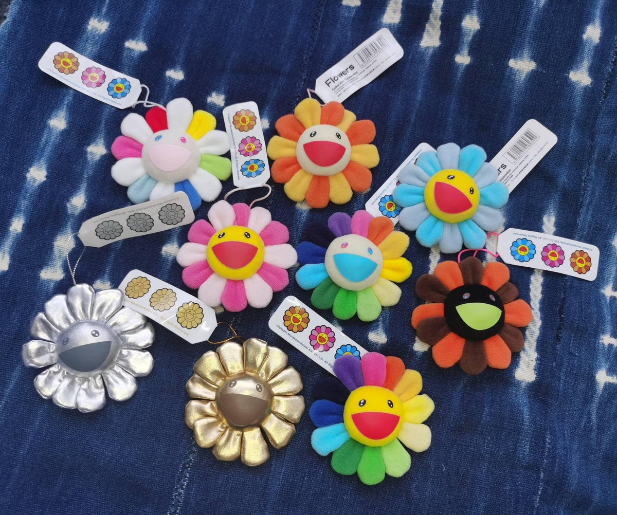 Takashi Murakami Flower Plush Pin - Blue - Well Bred Store