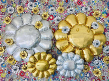 Load image into Gallery viewer, Takashi Murakami - Rainbow Flower Cushion (Murakami Flower Plush Silver) - Designstoresyd