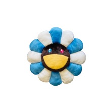 Load image into Gallery viewer, Takashi Murakami flower pillow cushion blue brown kaikai kiki