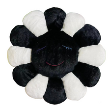 Load image into Gallery viewer, Takashi Murakami flower pillow cushion black and white kaikai kiki