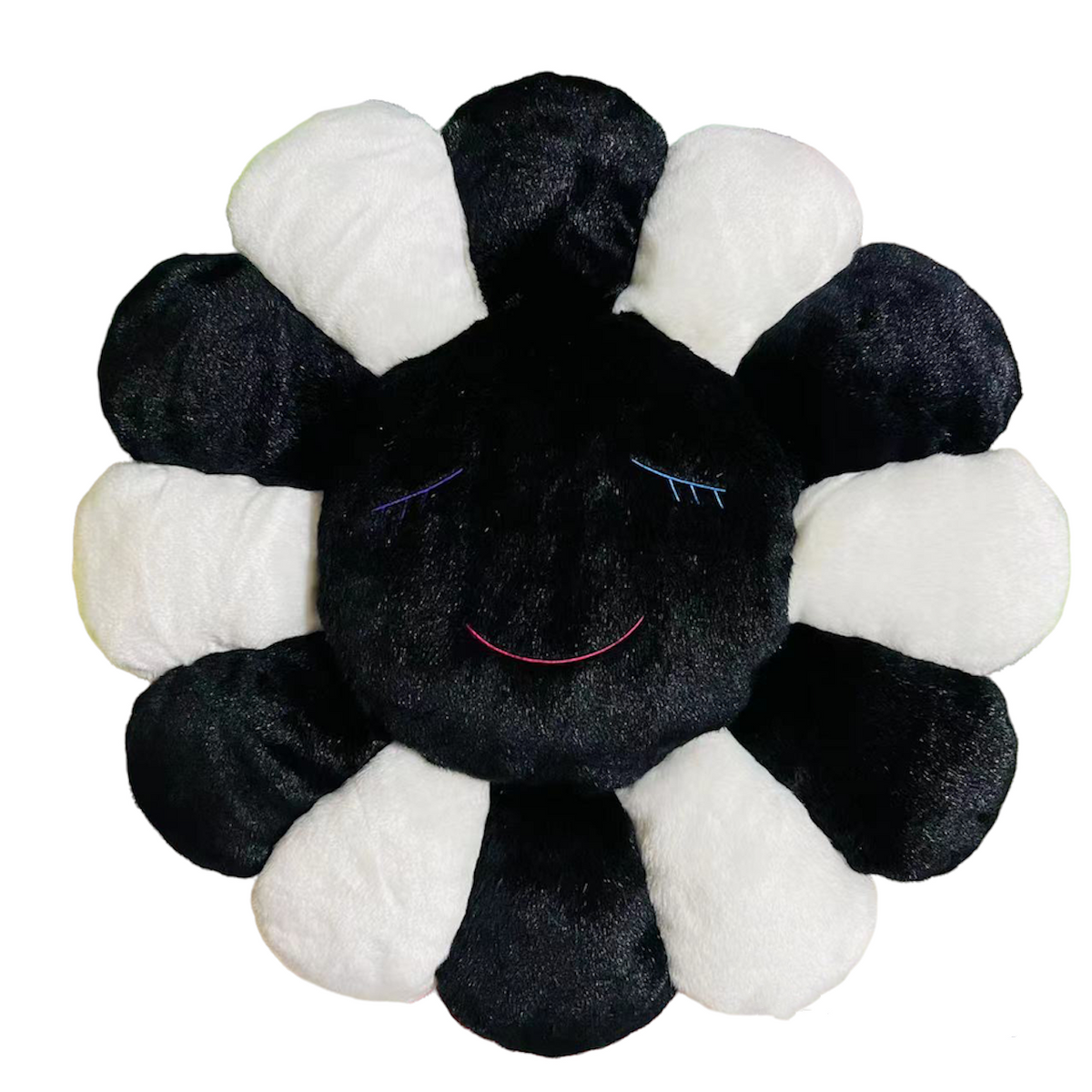 Takashi Murakami flower pillow cushion black and white kaikai kiki