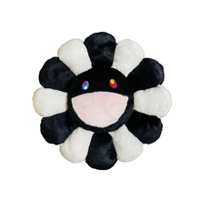 Load image into Gallery viewer, Takashi Murakami flower pillow cushion black and white kaikai kiki