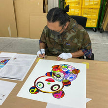 Load image into Gallery viewer, TAKASHI MURAKAMI 'A Panda Cub Hugging a Ball of Flowers' SIGNED Silkscreen Print