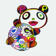 Load image into Gallery viewer, TAKASHI MURAKAMI 'A Panda Cub Hugging a Ball of Flowers' SIGNED Silkscreen Print