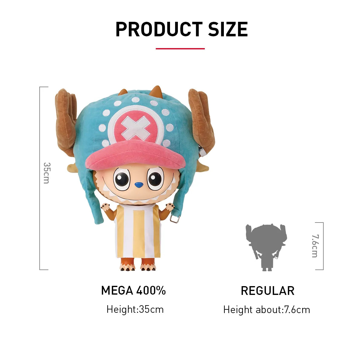 トニートニー・チョッパー MEGA LABUBU ぬいぐるみ 約40cm MEGA LABUBU 400% TONY TONY CHOPPER – Designstoresyd