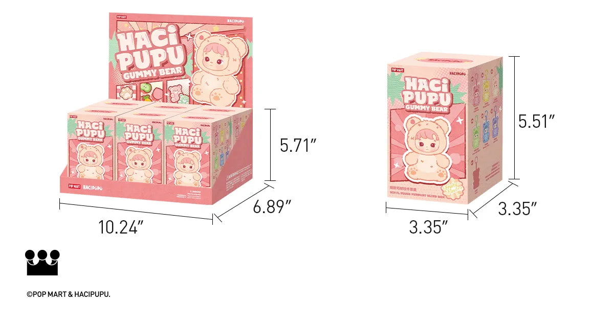 Pop Mart Hacipupu Gummy Bear Series Vinyl Plush Pendant Sealed