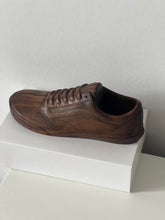 Load image into Gallery viewer, VANS sk8 walnut wood sculpture
