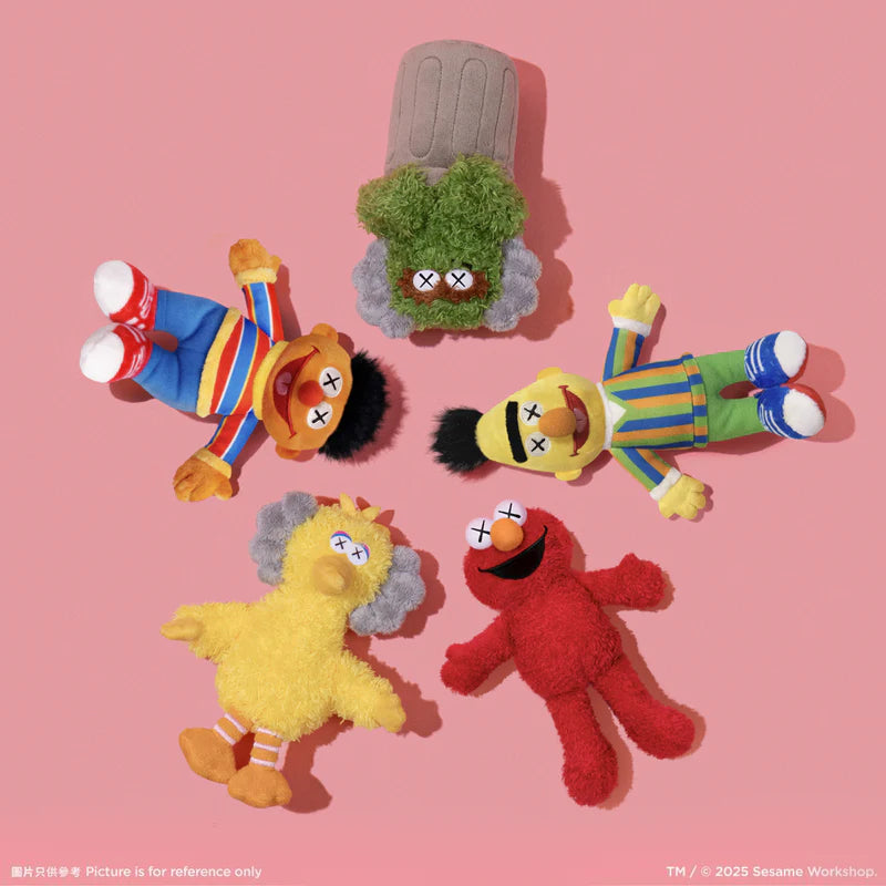 KAWS & Sesame Street Plush Keychain Set Water Parade 2025
