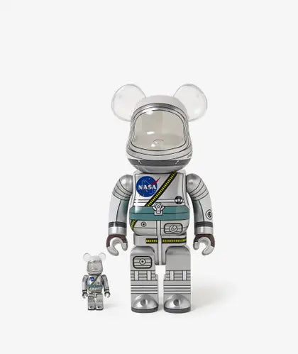 大人も着やすいシンプルファッション Be@rbrick 100% & 400% Set Project Mercury Astronaut キューブリック、ベアブリック