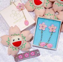 Load image into Gallery viewer, Takashi Murakami Flower sakura flower pink pin badge kaikai kiki
