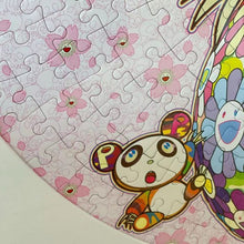 Load image into Gallery viewer, Takashi Murakami Pandas in the Cherry Orchard Jigsaw Puzzle Kaikai Kiki Black Pink

