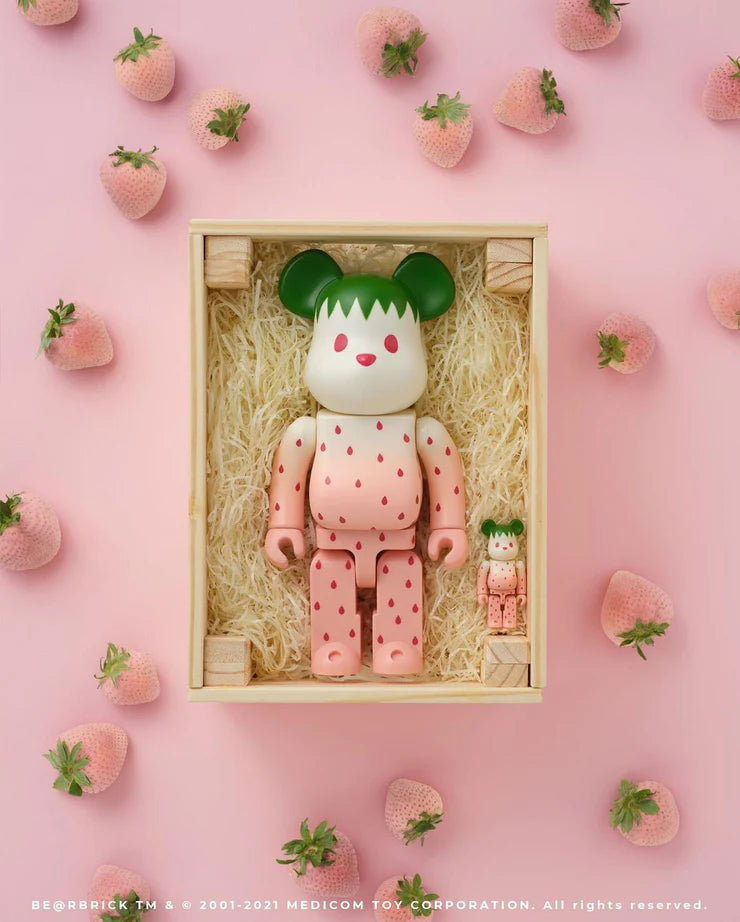 Bearbrick x CLOT Summer Fruits Snow Strawberry and Yellow Bearbrick x CLOT Summer Fruits Snow Strawberry and Yellow