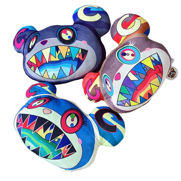 Takashi Murakami Ursa bear complexcon face pillow kaikai kiki