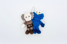 Load image into Gallery viewer, KAWS Seeing/Watching Plush Keychain Grey/Blue
