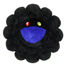 Load image into Gallery viewer, Takashi Murakami Flower Pillow Cushion All Black 1M
