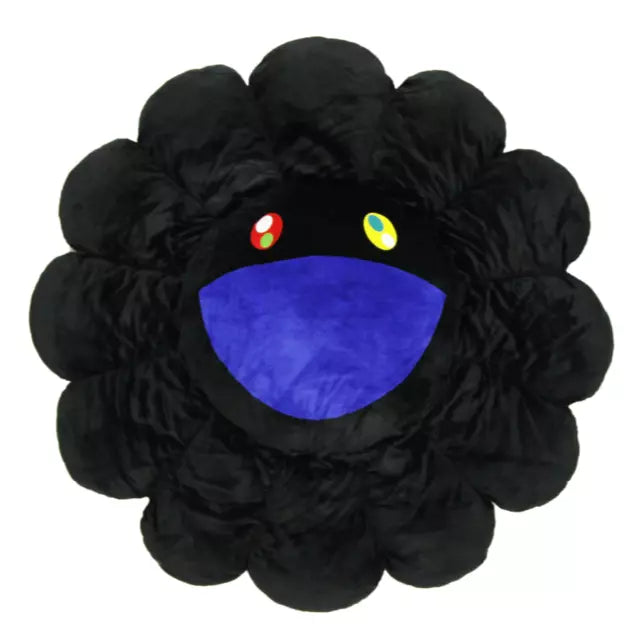 Takashi Murakami Flower Pillow Cushion All Black 1M