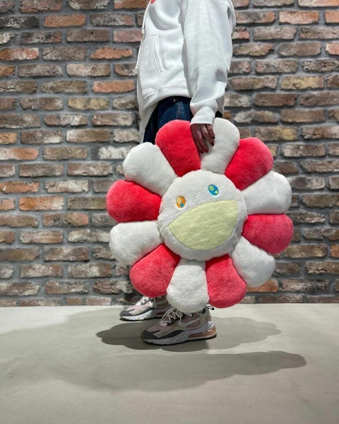 Takashi Murakami flower pillow cushion pink white kaikai kiki