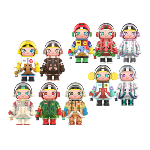 POP MART MEGA COLLECTION 100% Space Molly Series 01 Blind Box (Set of 9  boxes)