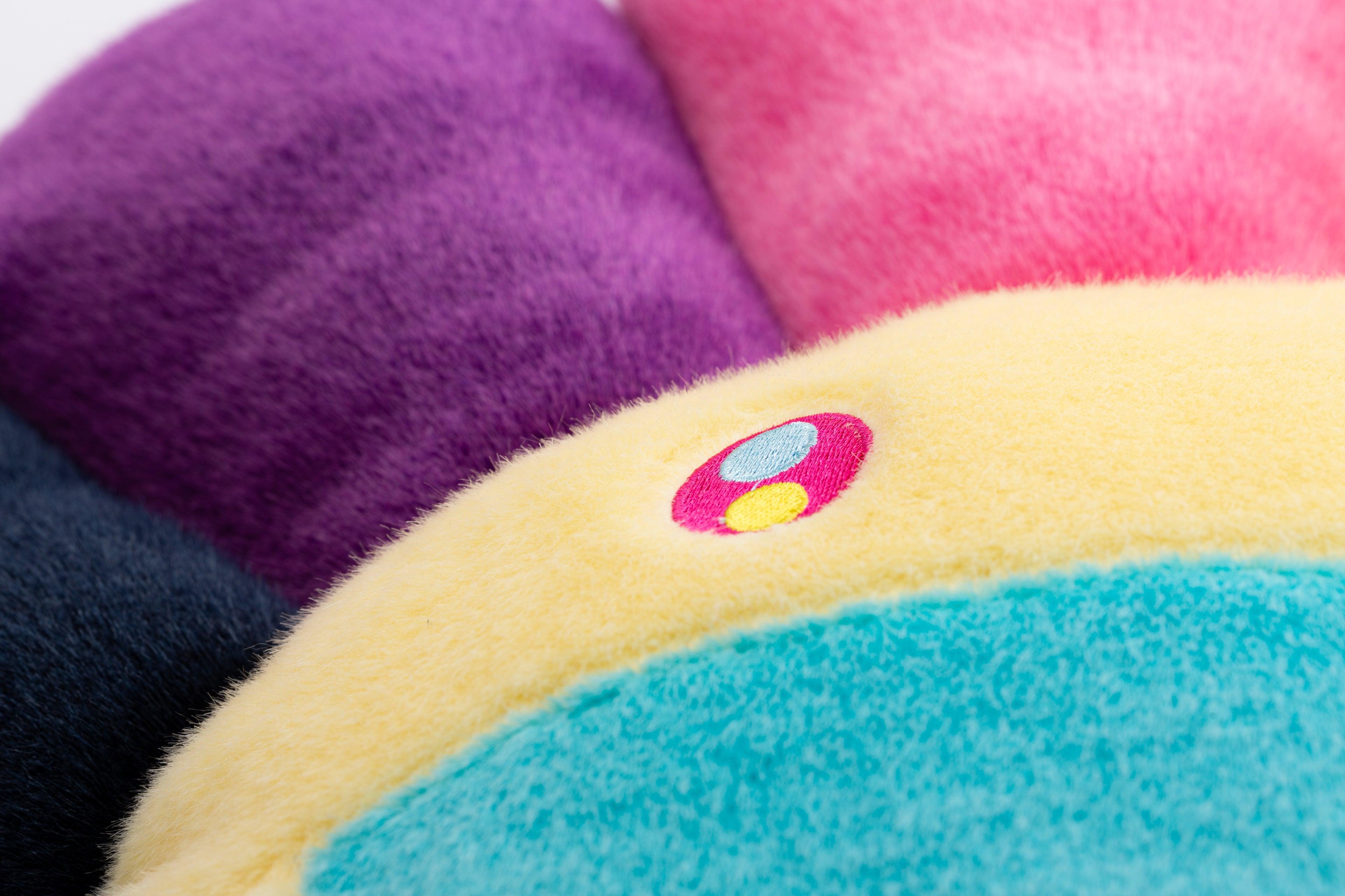 Takashi Murakami KiKi Ohaha Rainbow Flower Plush Cushion KaiKai Large  Pillow new
