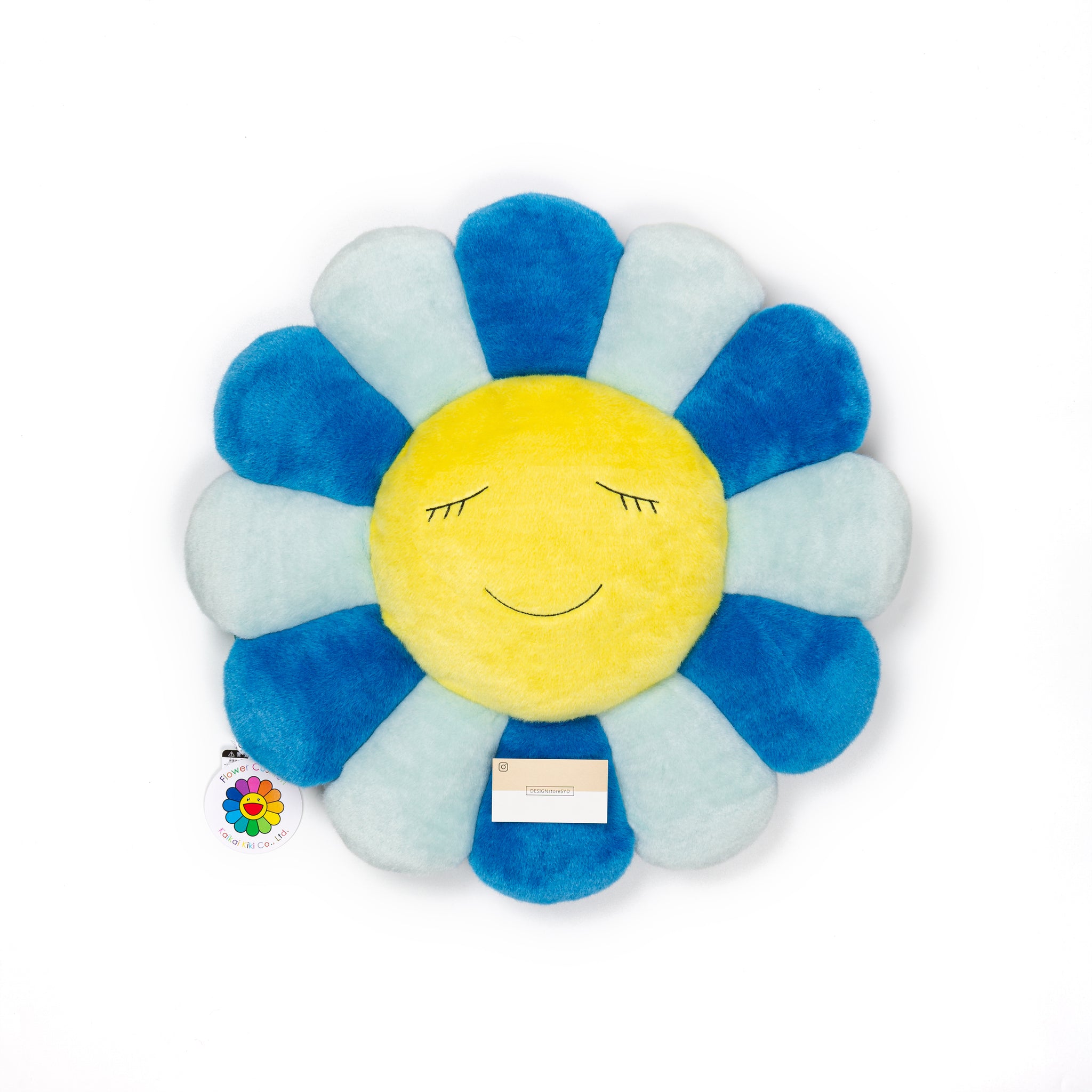 Takashi Murakami Flower Pillow Cushion Blue Kaikai Kiki