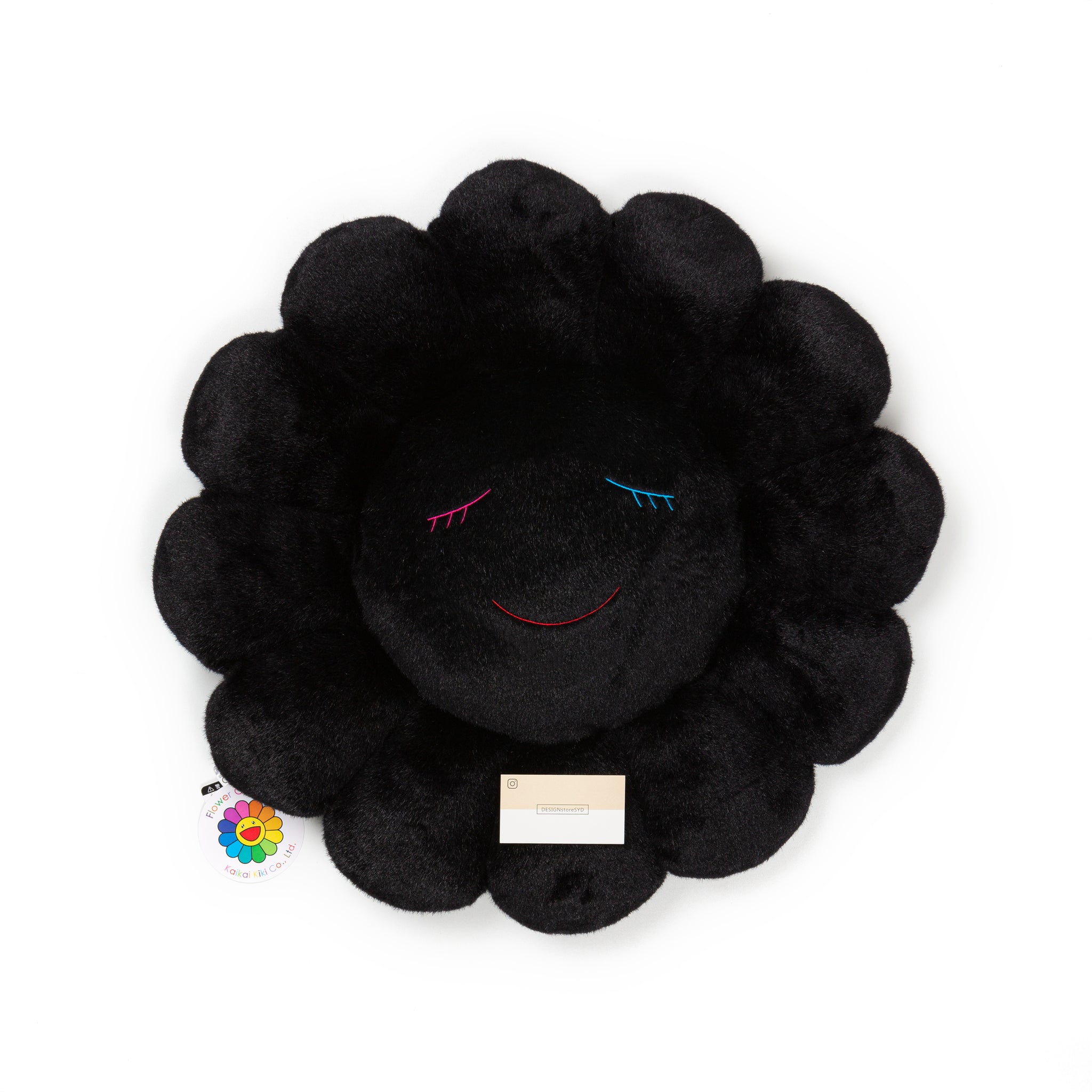 Takashi Murakami Flower Pillow Cushion All Black kaikai kiki –  Designstoresyd