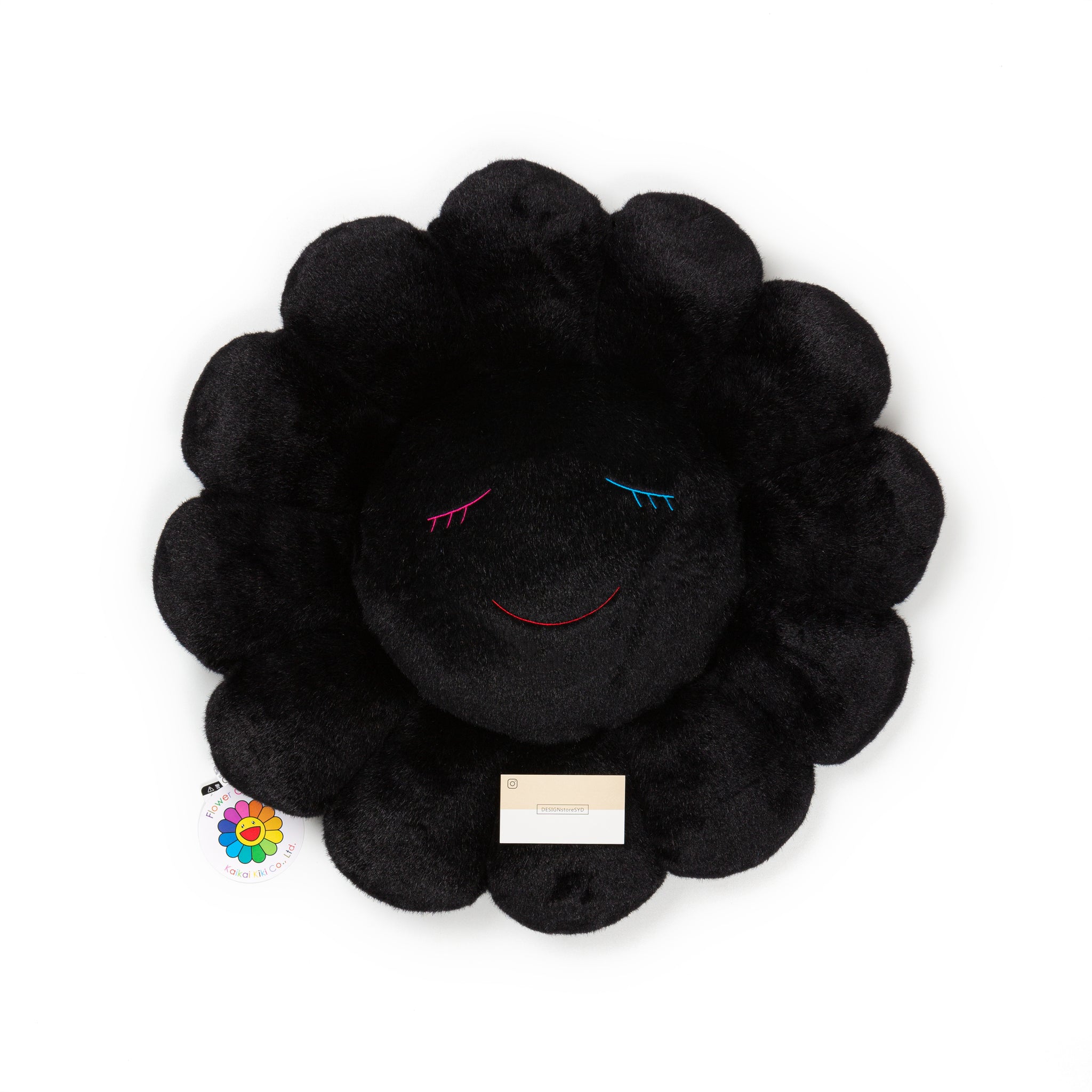 Takashi Murakami Flower Pillow Cushion All Black kaikai kiki