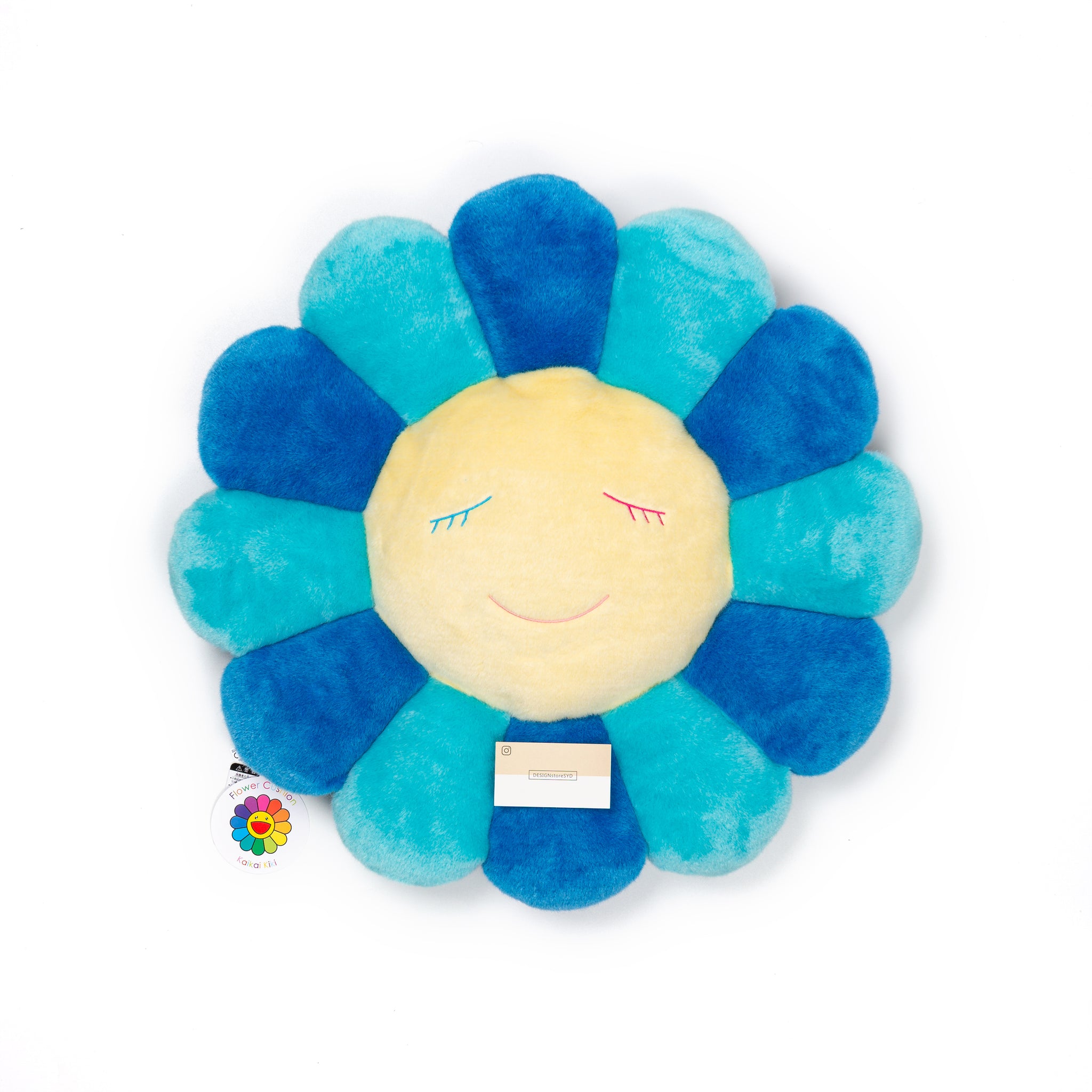 Takashi Murakami Flower Pillow Blue and Lt Blue kaikai kiki 