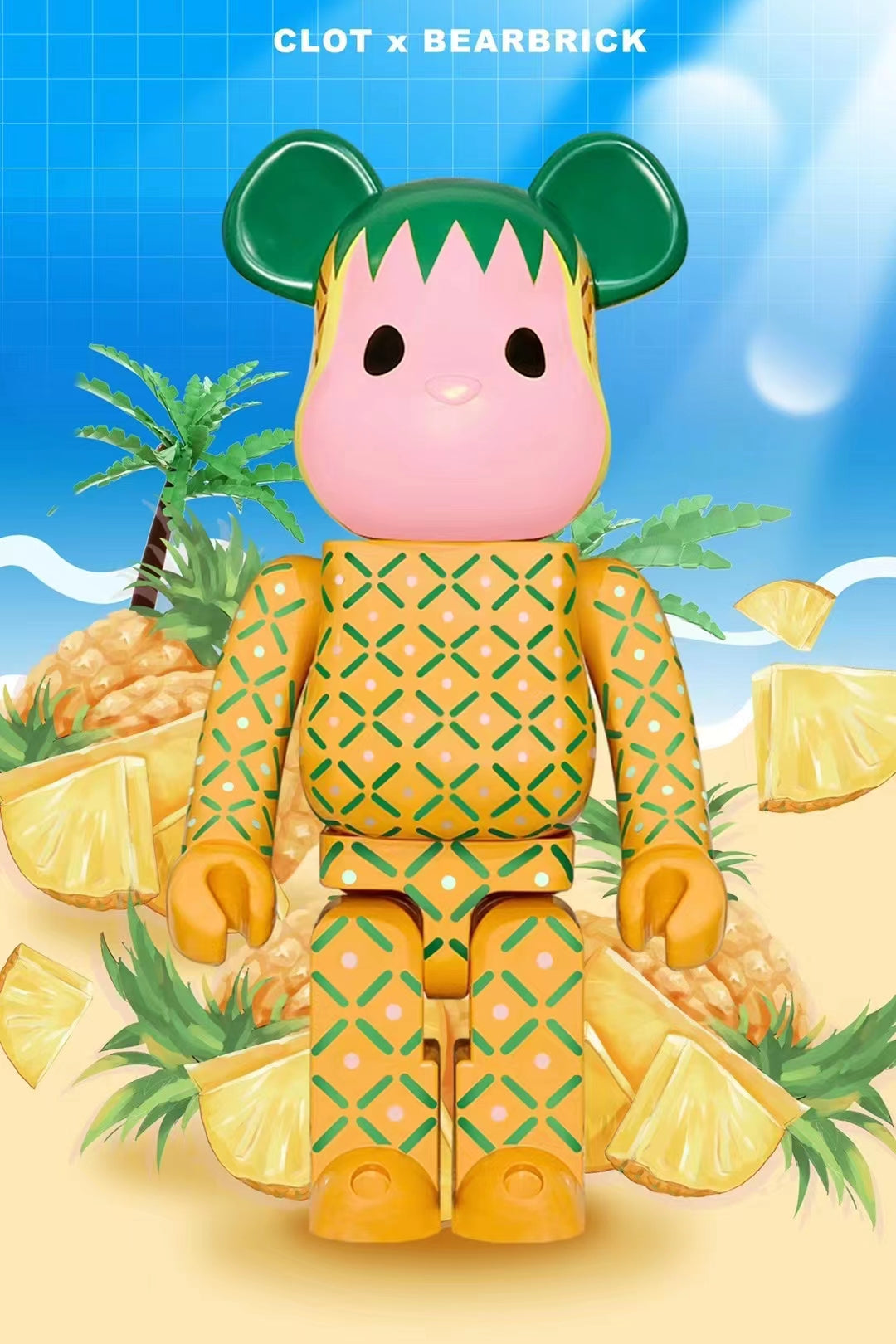 Bearbrick x CLOT Summer Fruits Pink Pineapple 1000% - US