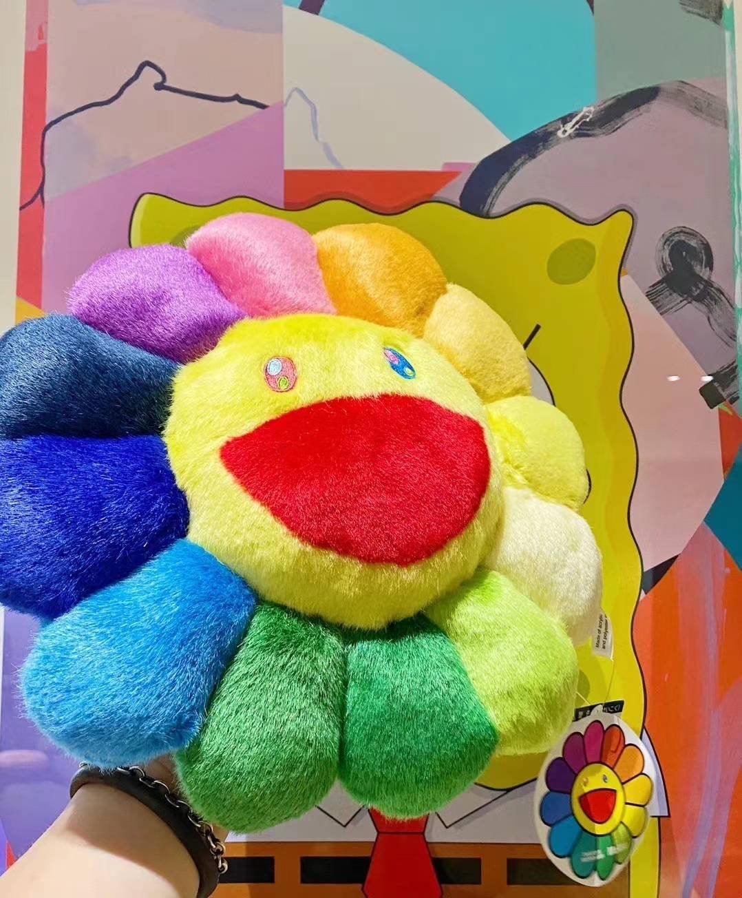 Takashi Murakami Flower Pillow Cushion Murakami Flower Plush