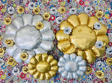 Load image into Gallery viewer, Takashi Murakami - Rainbow Flower Cushion (Murakami Flower Plush Silver) - Designstoresyd
