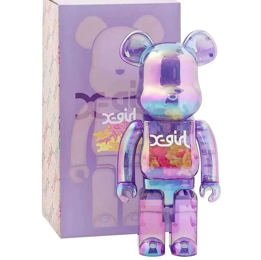 BE@RBRICK X-girl CLEAR PURPLE 1000％