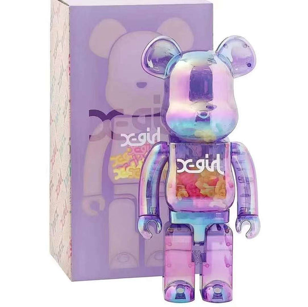 BE@RBRICK X-girl CLEAR PURPLE 400％-