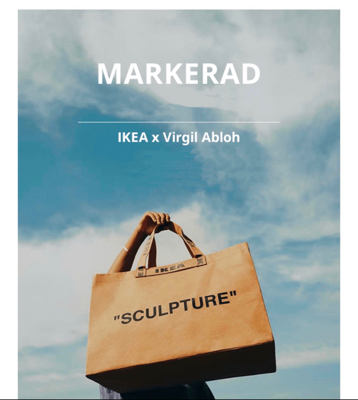 Virgil Abloh x IKEA MARKERAD Large Bag