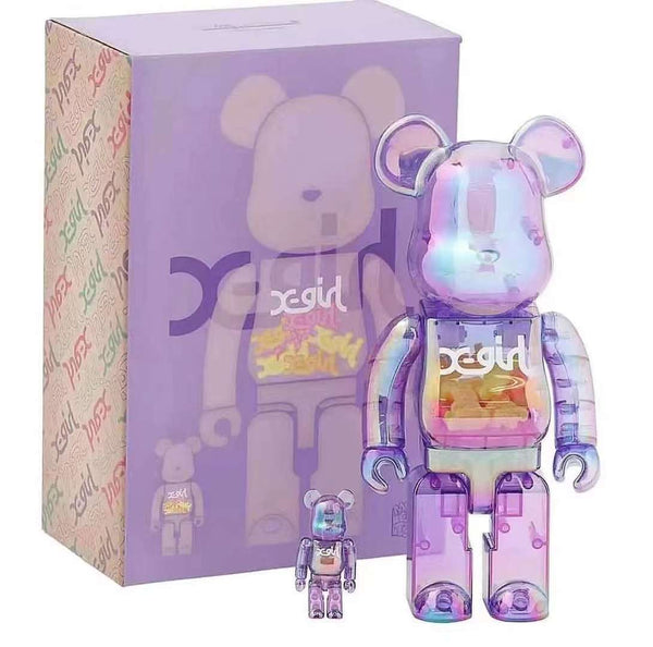 X-girl × BE@RBRICK CLEAR PURPLE 100 400% image_4d8821a9-4395-49ef-b2ef-