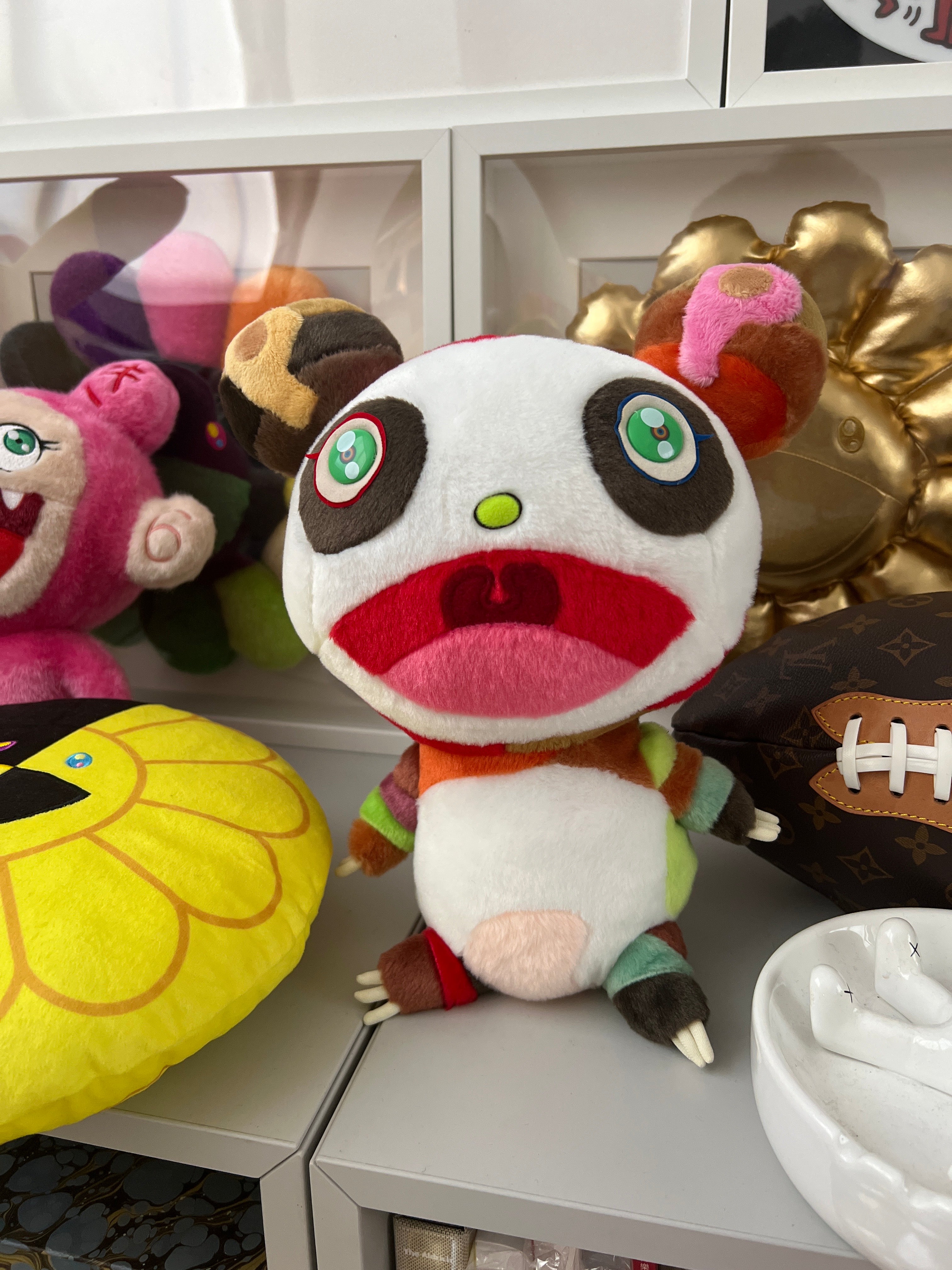 Takashi Murakami Panda plush toy doll kaikai kiki Black Pink