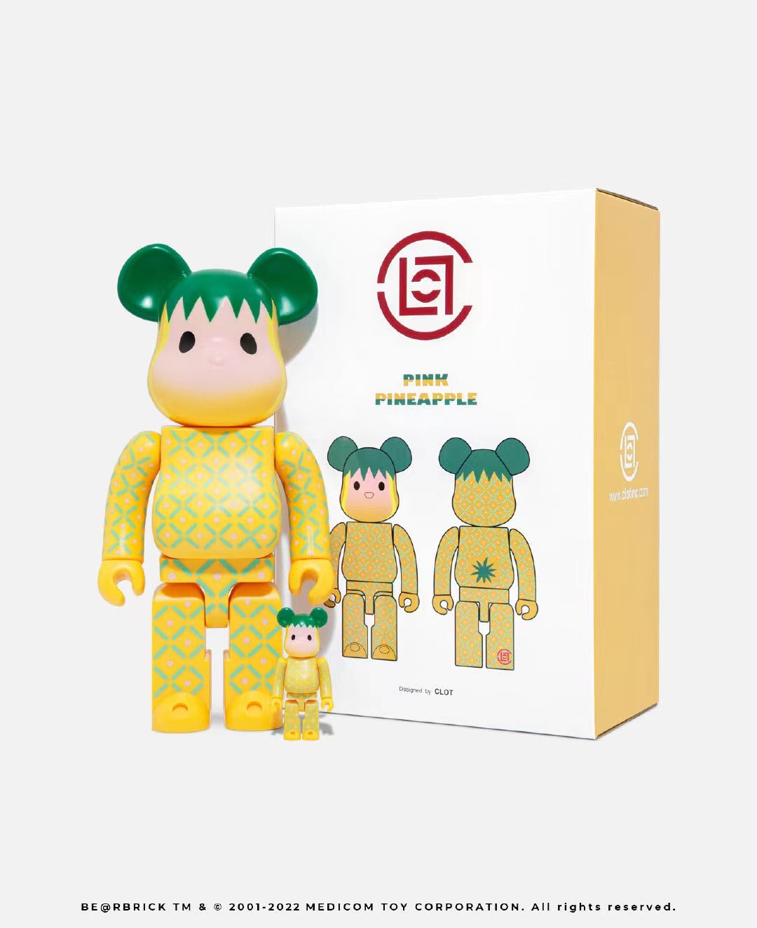 BE@RBRICK x CLOT FRUIT SERIES PINK PINEAPPLE 2.0 400％+100% – Designstoresyd