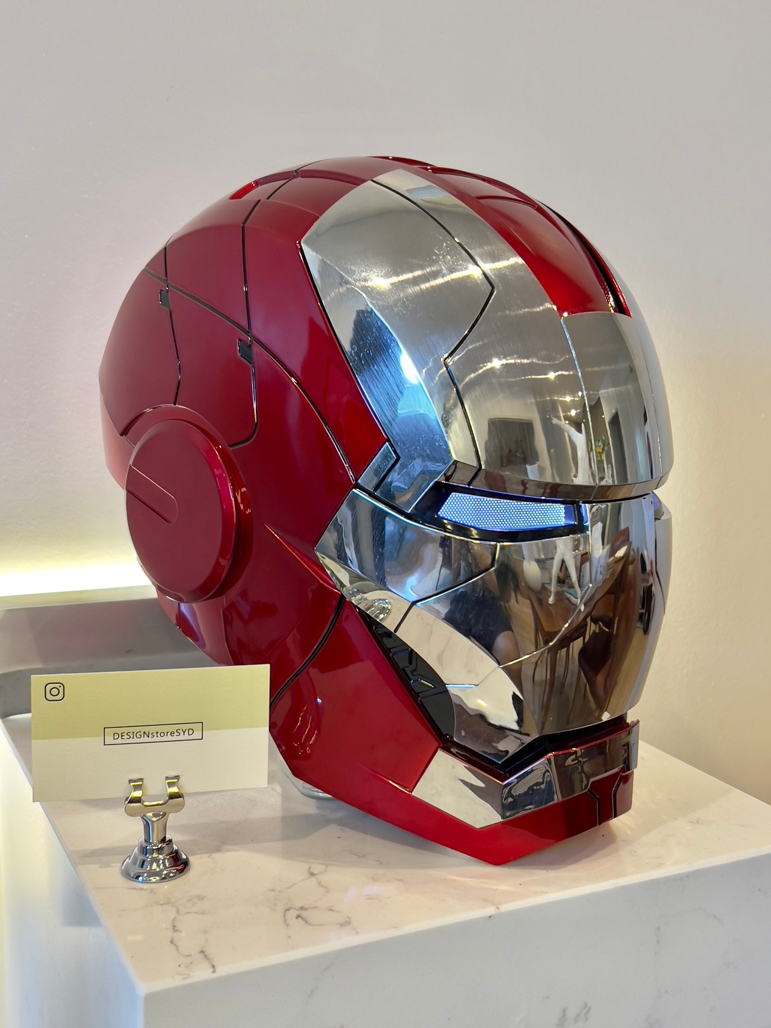 Iron Man MK5 1:1 Helmet Wearable Voice-control Iron man Helmet – Designstoresyd Iron Man MK5 1:1 Helmet Wearable Voice-control Iron man Helmet – Designstoresyd
