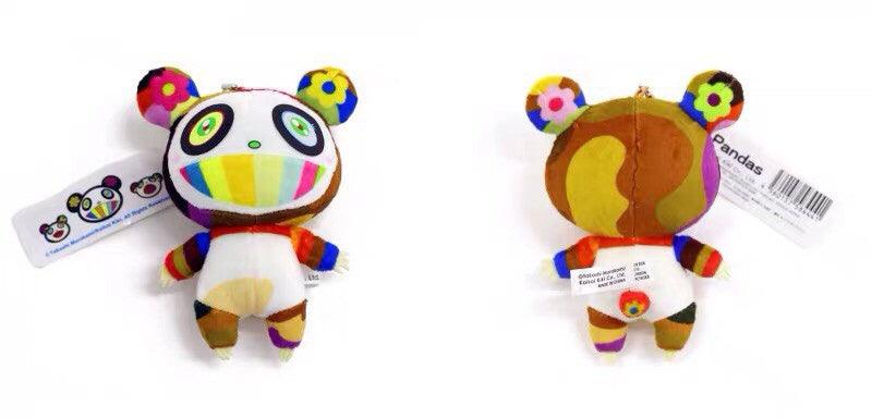 Takashi Murakami Kaikai Kiki toy doll Keychain Panda Black Pink